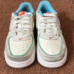 Nike Air Force 1 Low Kids Sneakers Multi-Color Suede Leather FQ8351-110 12.5C