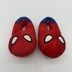Marvel Spider-Man Plush House Slippers Children’s Size 5/6Y Red Logo .#87