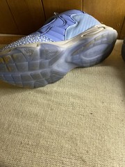 Size 1 AND1 Athletic Shoes Light Blue With Neon Green And Orange Highlights