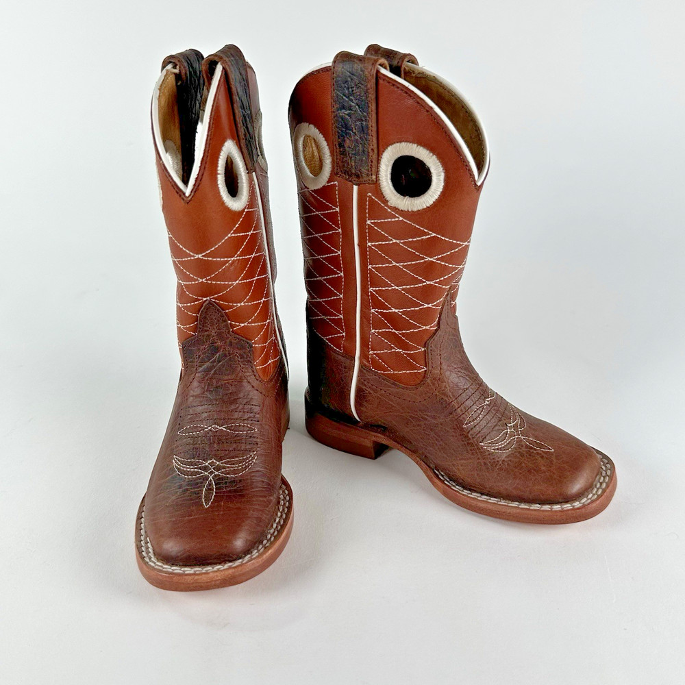 Anderson Bean #1028 Brown Leather Square Toe Western Boot Toddler Size 5
