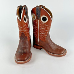 Anderson Bean #1028 Brown Leather Square Toe Western Boot Toddler Size 5