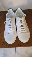 Dolce&Gabbana White Sneakers Keather Italy SIZE 34 UNISEX
