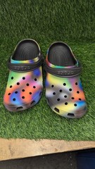 Crocs Kid’s Classic Solarized Rainbow Clogs US Junior – J 6 Used