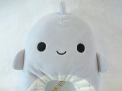 Squishmallow Slippers Samir The Blue Whale Kids Plush Gift Size 4/5 NEW w Tags