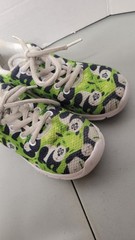 „Panda“ Youth Size 2Y White Black Green Sneakers