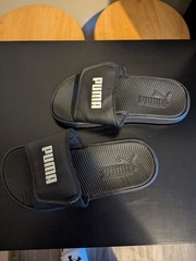 PUMA Cool Cat 2.0 slides, featuring a synthetic leather kids size 2 used