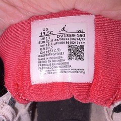 Jordan Dub Zero Unisex Kids Red/White/Black Sneaker US 13.5C DV1359-160