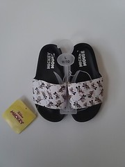 Disney Junior Mickey Mouse All Over Printed Toddler Slide Sandals Size L 9/10