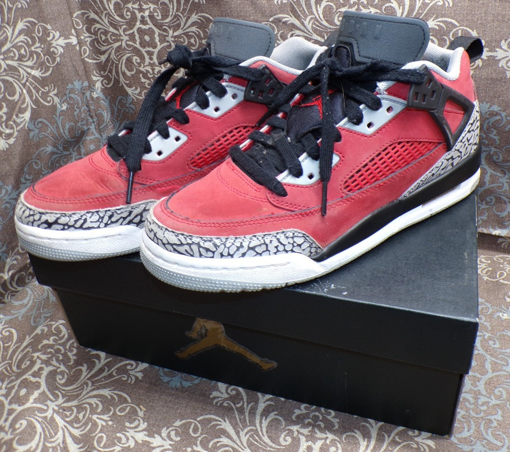 Big Kid’s Jordan Spizike Low Gym Red/Black-Wolf Grey FQ3950-600 Size 7y