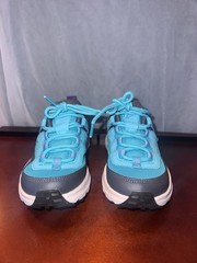 Columbia Konos Low Trail Shoes Hiking Outdoors Sneakers Youth Size 1 Teal & Grey