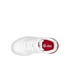 PUMA Carina 2.0 Red Thread Lace Up Toddler Girls White Sneakers Casual Shoes 38