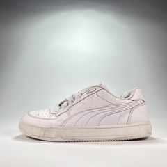 Puma Caven 2.0 White Low Top Basketball Shoes Sneakers 393837-02 Youth Size 5.5