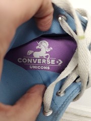 Converse Chuck Taylor All Star HI Top Youth Girl’s Size 12.5 Unicorn Shoe 665472