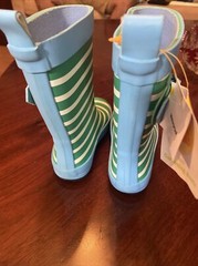 Sun Squad- Kids‘ Garden Rain Boots- Cabana Stripe, Small 5-6