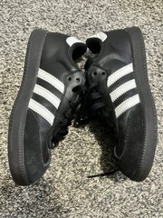 adidas Samba OG Sneaker Black White Leather Shoe Size 3 Unisex Big Kid Youth