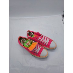 Converse Chuck Taylor All Star Neon Pink Double Tongue Low Top Shoes Kids Size 5