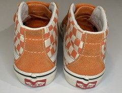 Vans Kids Size 1.0 Orange Checker Board High Tops