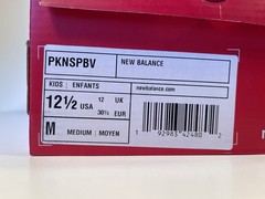 New Balance PKNSPVB, BOA System, Kids Size 12.5, Preschool, Blue/Black/Red