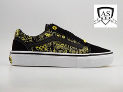New VANS x Spongebob „Skate Old Skool“ Sneakers Gigliotti Boys / Mens Size 3.5