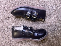 FOOTMATES Danielle Double-Buckle Mary Jane English Dark Brown Flats Sz 7
