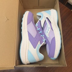 Saucony Kids Cohesion KDZ Purple Blue Sneaker Shoes Sz 5W