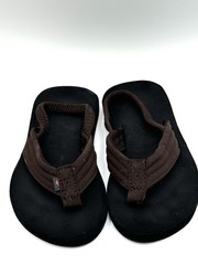 Rainbow Brand Flip Flops Brown Flip Flop Sandals Kids Size 12.5 w Backstrap