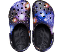 NEW! CROCS CLASSIC SPACE GALAXY CLOGS Purple Toddler Shoes Lightweight Comfort