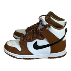 Nike Dunk Mid Top Unisex Kids Sneaker Leather Brown/White/Black US 6 FV5960-200