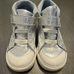 See Kai Run Basics High Top Hook & Loop Sneakers Silver/White/Blue size 8