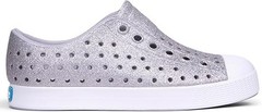 Native Jefferson Platinum Bling Slip On Shoe Size 2 Glittered Little Kids New