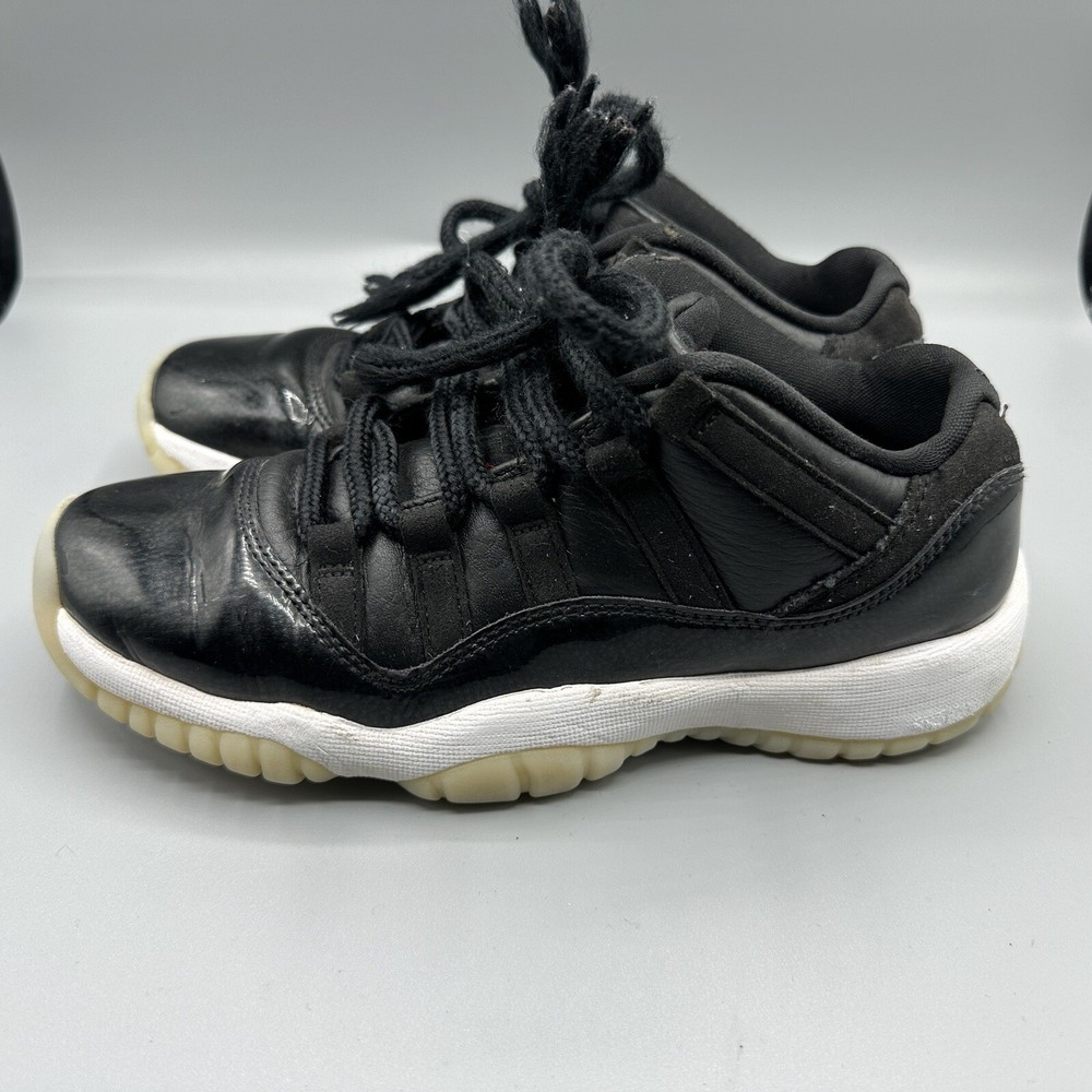 Air Jordan 11 XI Retro Low 72-10 Sneakers Shoes Size 5Y Black Patent Leather
