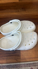 Unisex white crocs Clog Sandals Strap Lightweight Comfort Casual Travel size 3