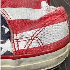 Converse All Stars red white blue flag shoes Kids Size 2