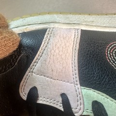 Air Jordan 1 Mid SE Stitched Swoosh Multi-Color Black Ivory Youth 6Y Sneakers