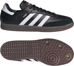 adidas Samba Indoor Sneaker, Black/White/Gum, 10.5 US Unisex little Kid – NEW