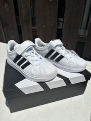 ADIDAS STREETTALK EL C Unisex Kids Sneaker US 1W White/Black Hook & Loop JQ6144