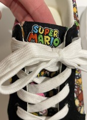 BARELY WORN Nintendo Ground Up Super Mario Shoes Game Over Kids Size 6 Canvas