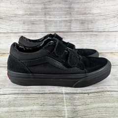 Vans Old Skool V Kids Black Hook & Loop Skate Shoes Sneakers US Kids 1.0