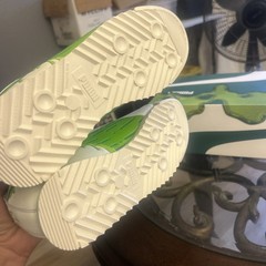 PUMA Roma Slime Nickelodeon Sneaker Kid’s Size US 5.5 Ivory Glow/Lime Green