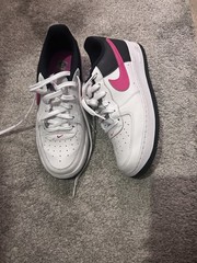 White Nike Air Force 1 GS (CT3839-109), Size:7Y 8.5W