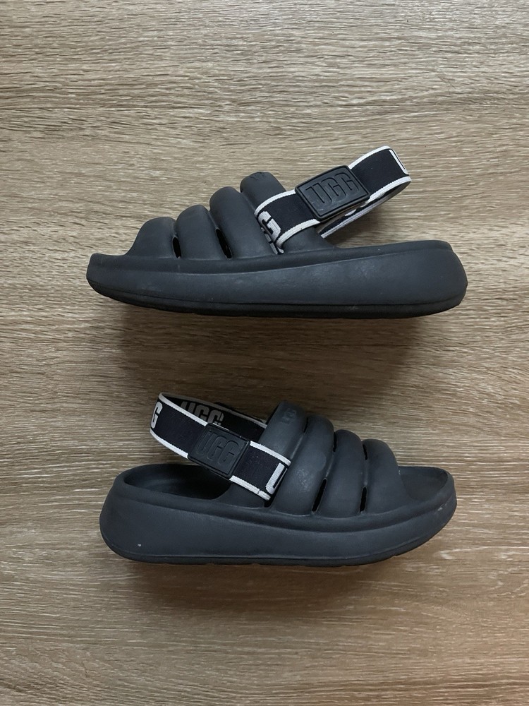 Ugg Sport Yeah Slide Black And White Kids Size 13