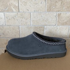 UGG TASMAN BRAID GREY GRAY SUEDE SHEEPSKIN SLIPPERS KID YOUTH 6 = WOMEN 8