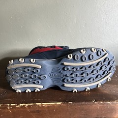 L.L. Bean Kids Snow Waterproof Double Strapped Boots Sz 3 Blue Red 289143