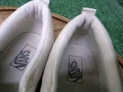 Vans Youth Asher Slip On True White Checkerboard Skate Shoes Sneakers Size 5 US