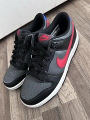 Nike GS 4.5Y Dunk Low Black/Blue/Red-White UNIVERSITY