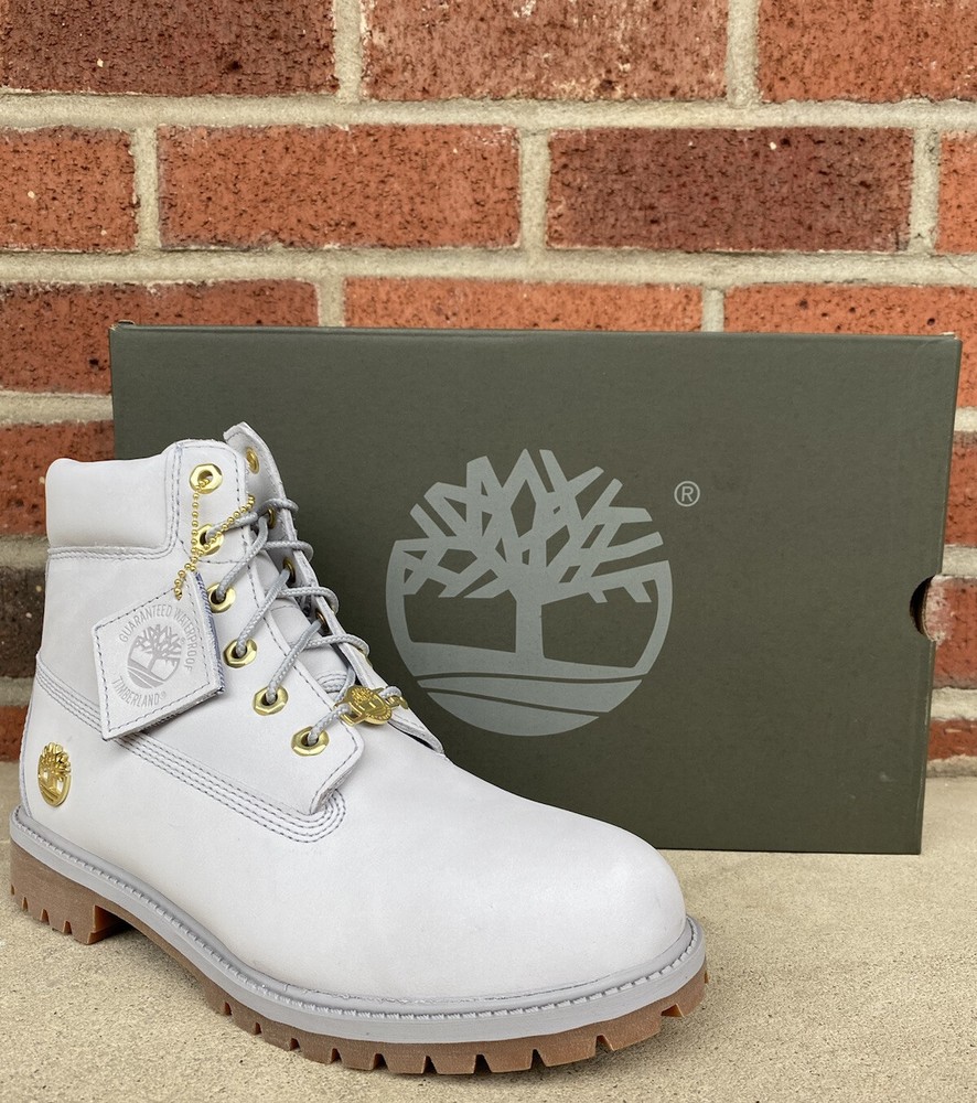 Timberland Junior 6” PREMIUM LT Grey Nubuck TB 0A43B2 Waterproof Boots. SZ:4.5