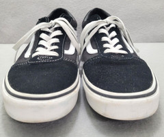VANS Ward BLACK Canvas & Suede LACE-UP Skater Shoes SNEAKERS Unisex YOUTH 7
