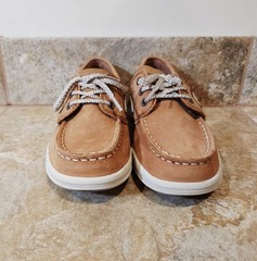 Sperry | Kids‘ Size 12 M Top-Sider Memory Foam Brown Leather Boat Shoes NEW ✨️