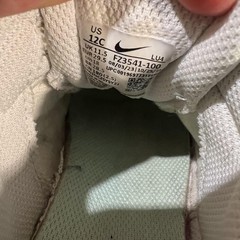 Nike Shoes Toddler Size 12C White Mint Hook Loop FZ3541-100 Athletic Sneakers
