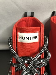 Hunter for Target High Top Canvas Rubber Dipped Sneakers Youth Sz 2 Red Black